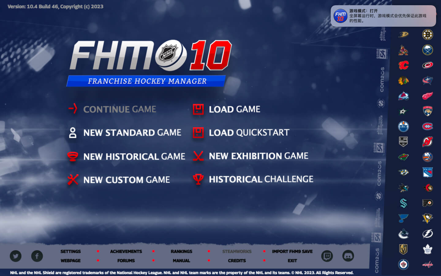 特许经营曲棍球经理10 Franchise Hockey Manager 10 for Mac v10.5.59 英文原生版-1