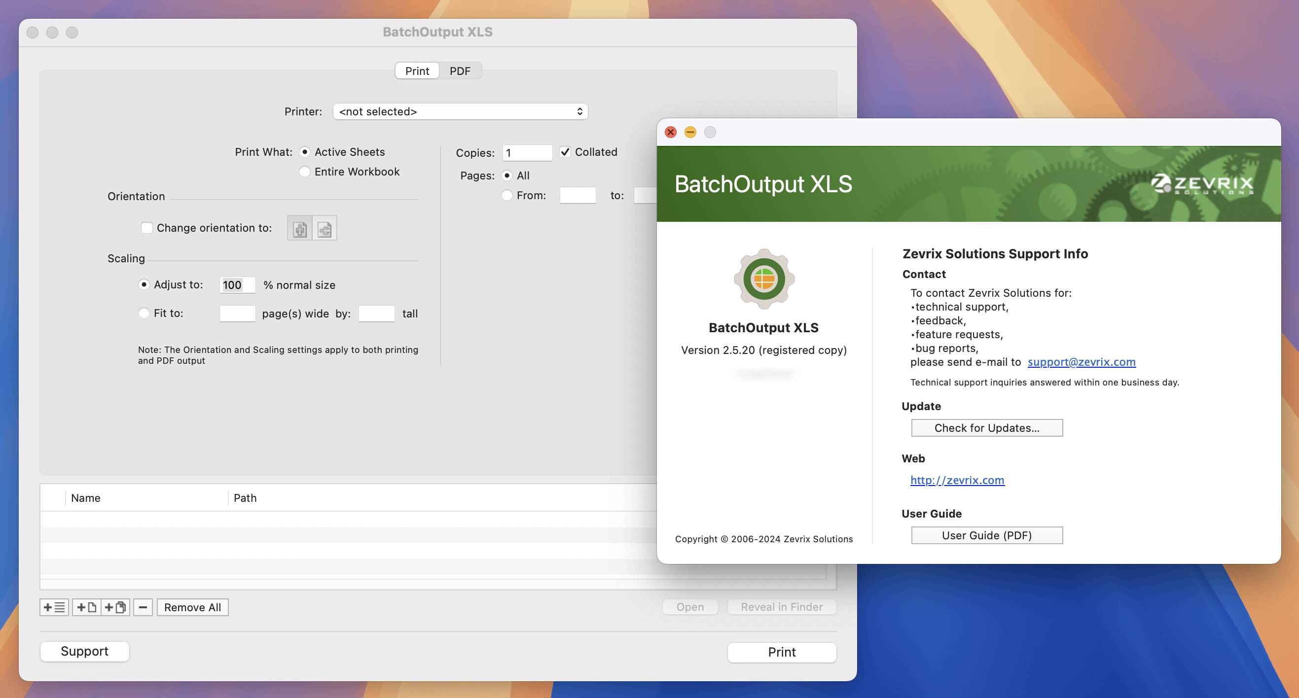 BatchOutput XLS for Mac v2.5.20 PDF打印管理软件 免激活下载-1