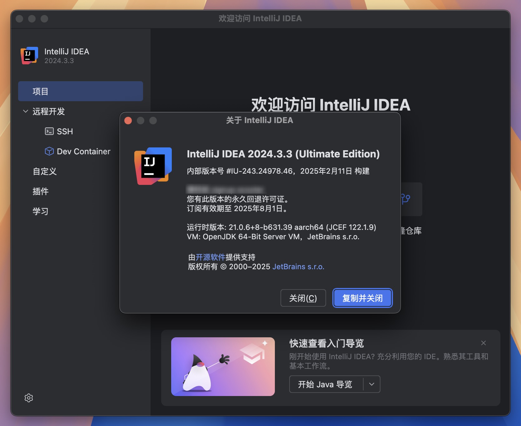 Intellij IDEA for Mac v2024.3.3 Java语言开发集成环境 免激活下载-1