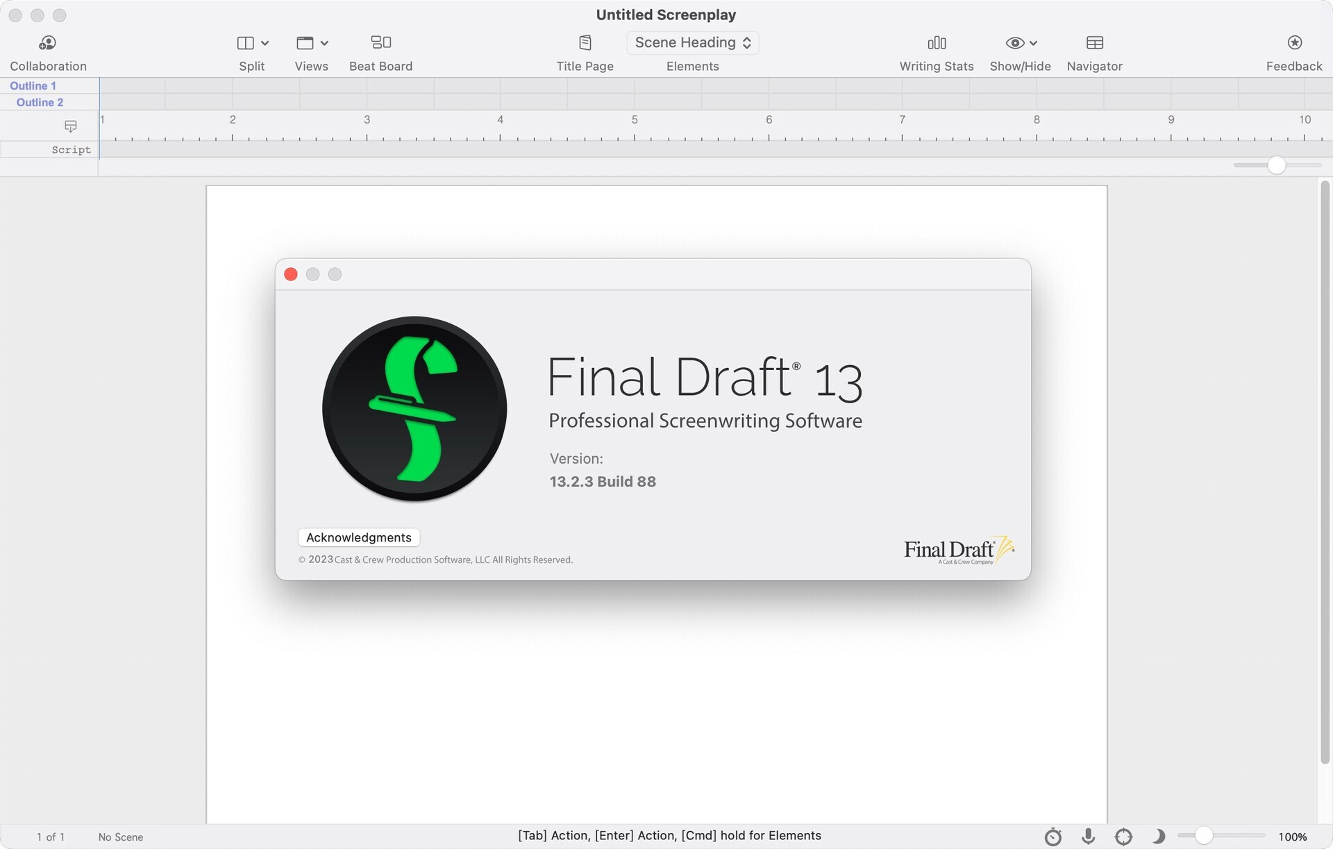 Final Draft 13 for Mac v13.2.3 剧本写作软件 免激活下载-1
