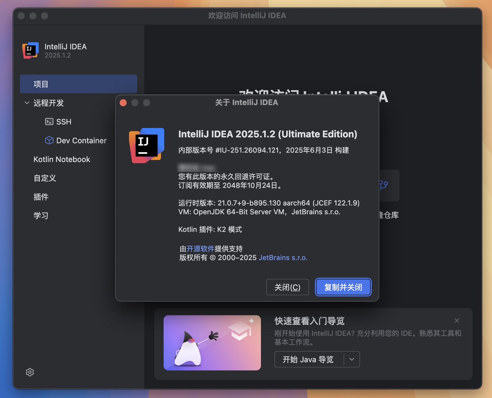 Intellij IDEA for Mac v2025.1.2 Java语言开发集成环境 免激活下载-1